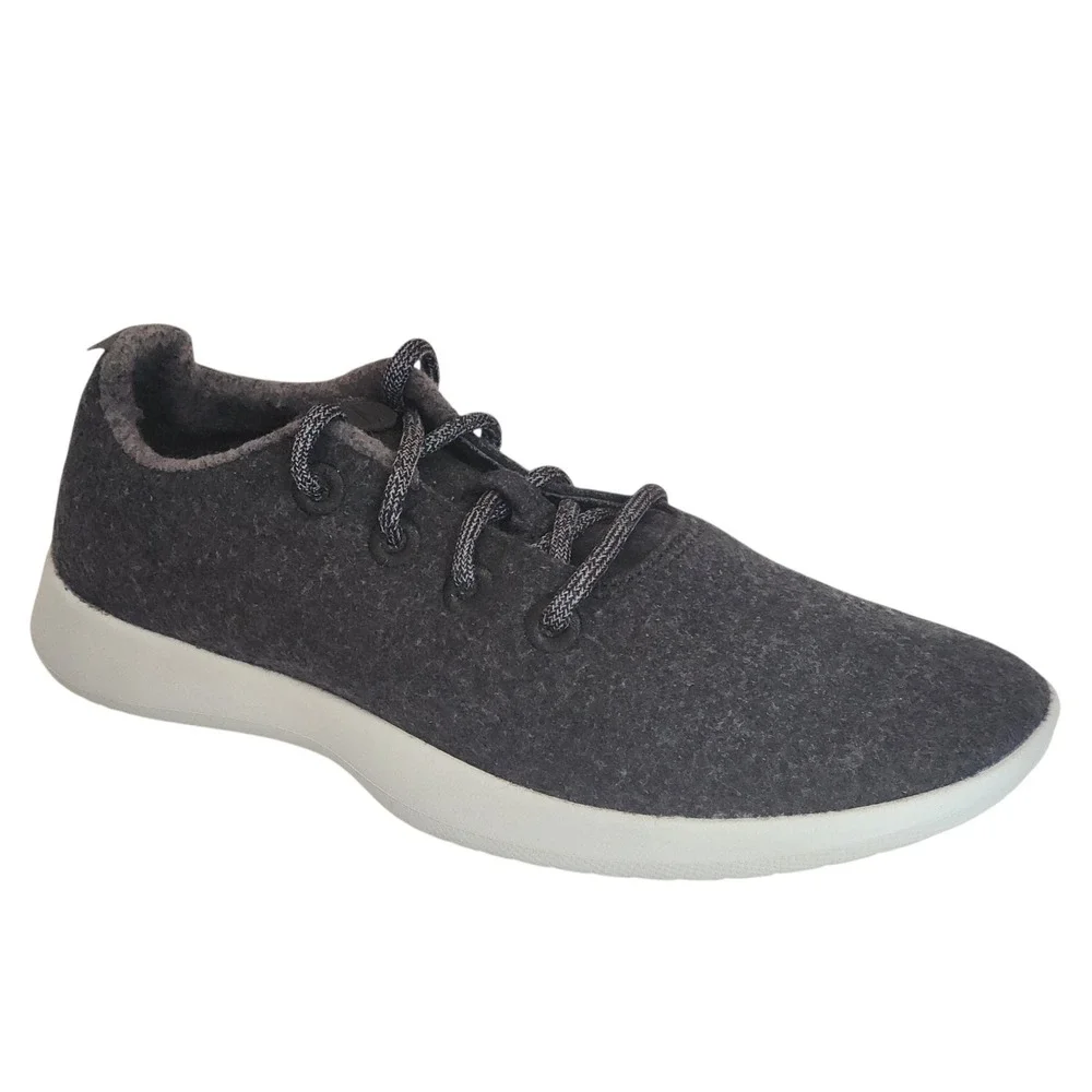 Allbirds Wool Runners Mens 10 Charcoal Grey Sustainable Merino Wool Sneakers NEW